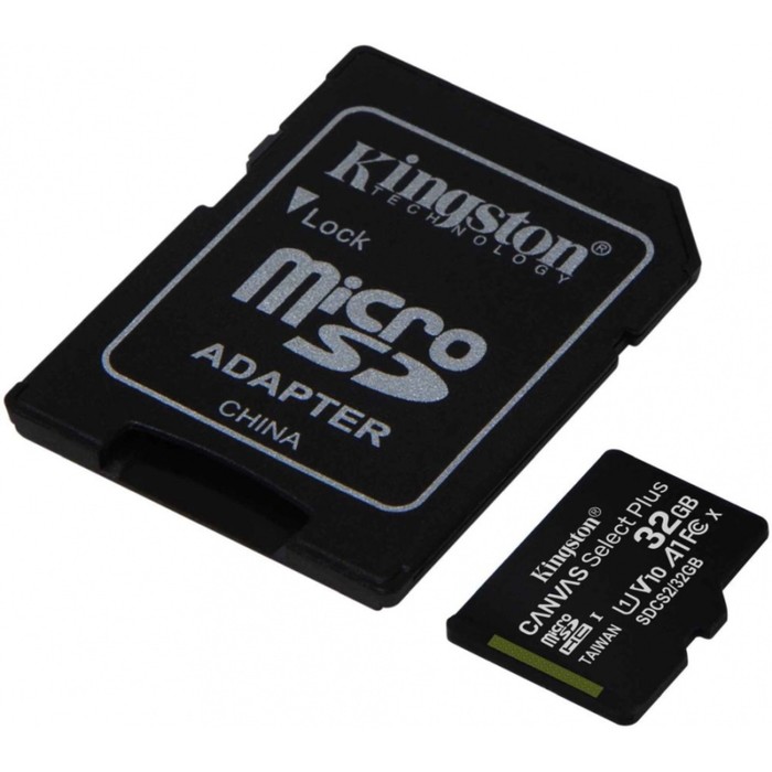 

Карта памяти microSDHC 32GB Class10 Kingston SDCS2/32GB Canvas Select Plus + adapter