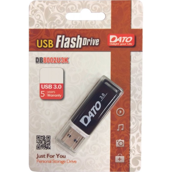 

Флеш Диск Dato 16GB DB8002U3 DB8002U3K-16G USB3.0 черный