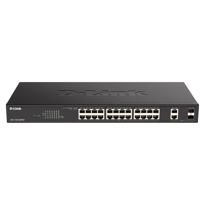 

Коммутатор D-Link DGS-1100-26MPV2/A3A 24G 24PoE 370W управляемый