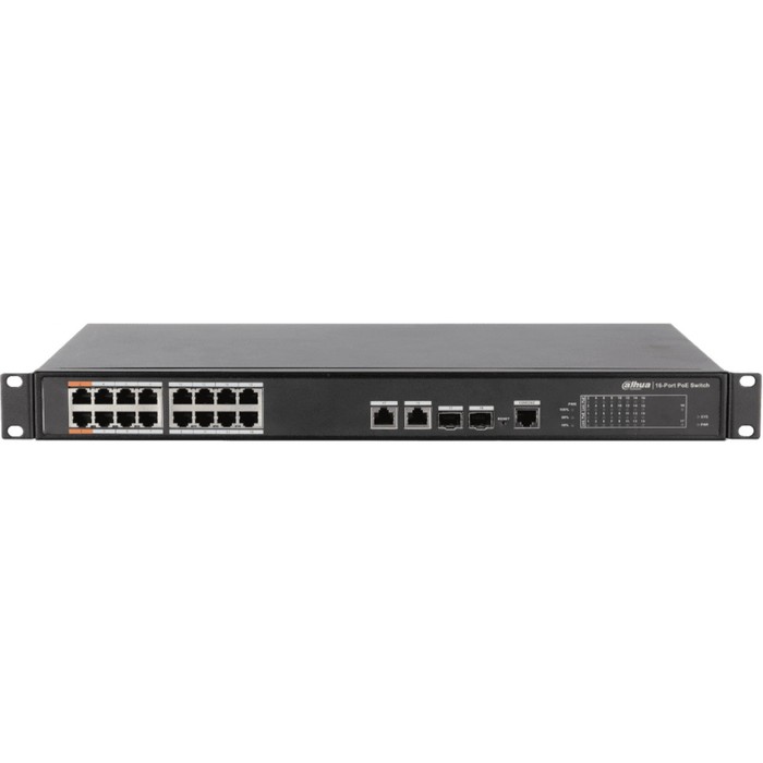 

Коммутатор Dahua DH-PFS4218-16ET-240 16x100Mb 2G 16PoE 240W управляемый
