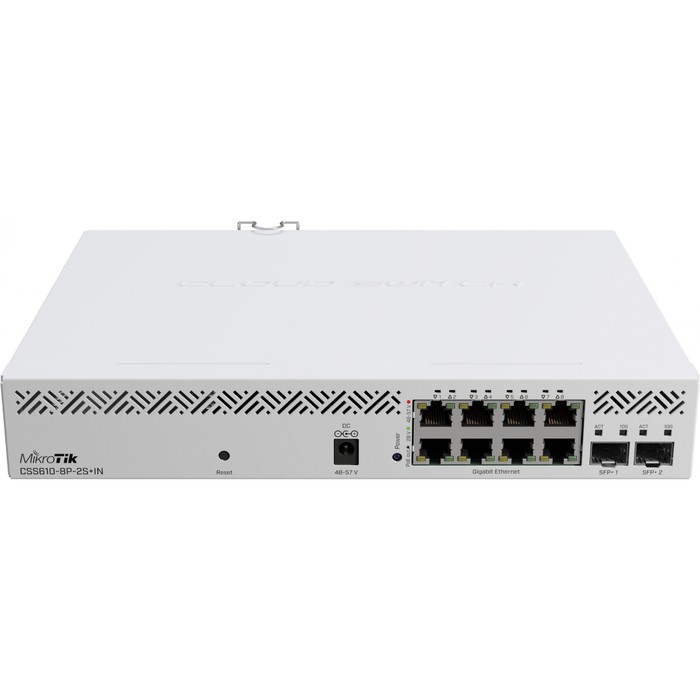 Коммутатор MikroTik CSS610-8P-2S+IN 8G 2SFP+ 8PoE 8PPoE 140W управляемый коммутатор mikrotik cloud smart switch css610 8g 2s in