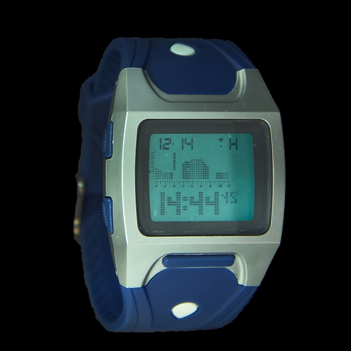 Часы наручные мужские электронные влагозащищенные на силиконовом ремешке, цвет синий