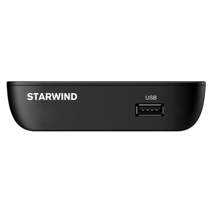Ресивер DVB-T2 Starwind CT-160 черный цифровой тюнер starwind ct 160 черный