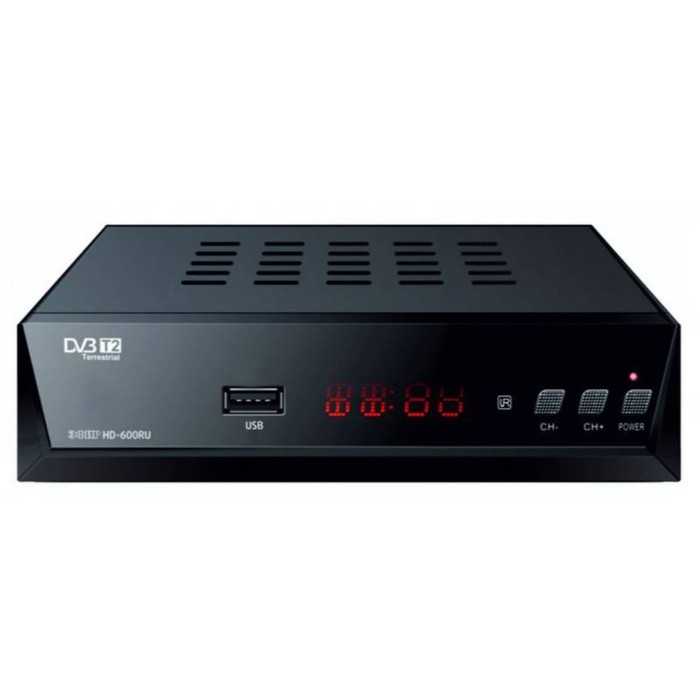 ресивер dvb t2 сигнал эфир hd 225 черный Ресивер DVB-T2 Сигнал Эфир HD-600RU черный