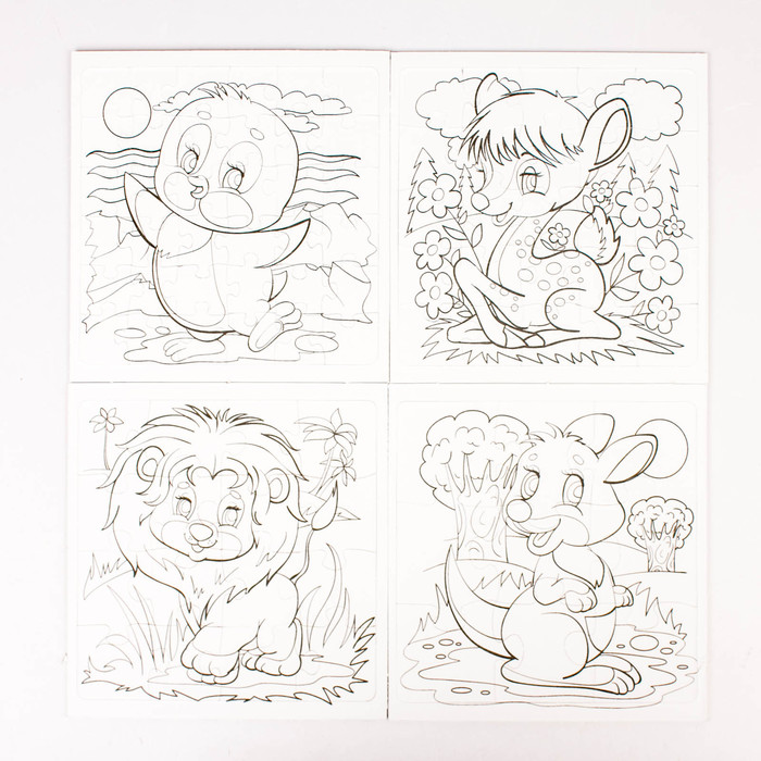 Пазл 4 в1 "Вокруг Света", 86 элементов