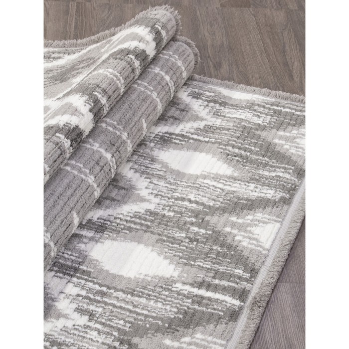 

Ковёр прямоугольный Joli a949aq, размер 80x150 см, цвет l.grey/p.white