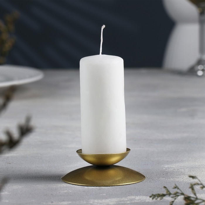 Подсвечник Гадальный Н металл на одну свечу, 7,3х3 см, золотой подсвечник гадальный н металл на 1 свечу 7 3х3 см белый