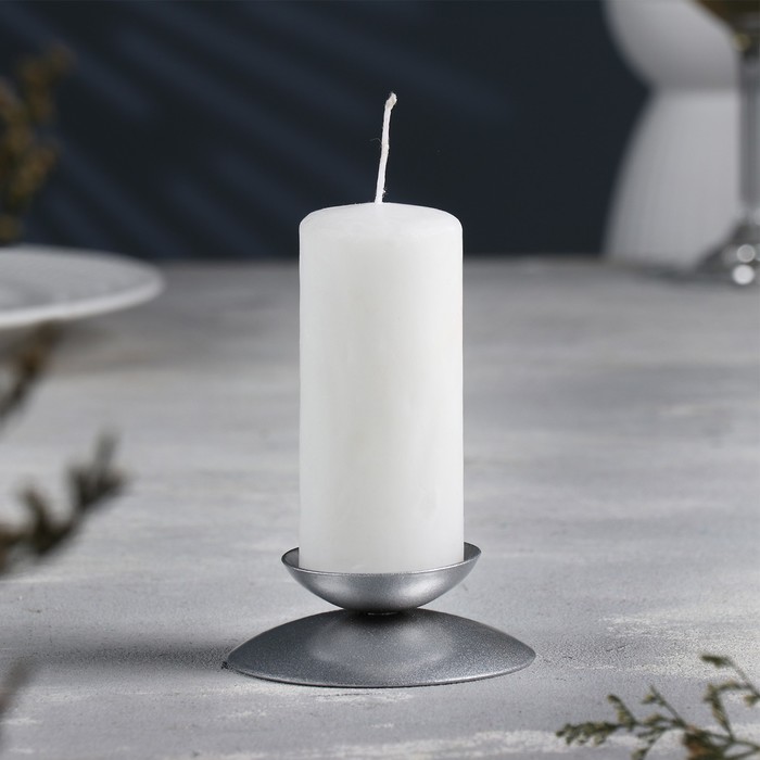 Подсвечник Гадальный Н металл на одну свечу, 7,3х3 см, серебро подсвечник гадальный н металл на 1 свечу 7 3х3 см черный