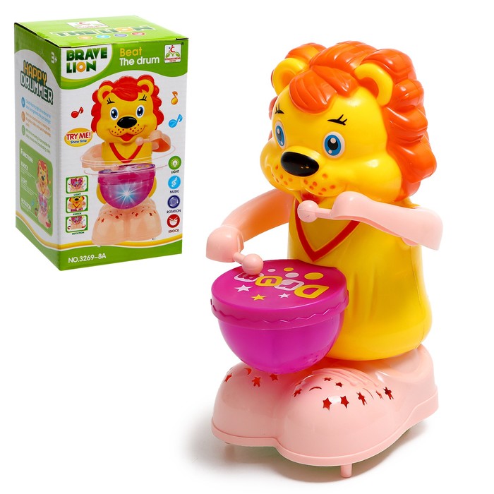 Игрушка музыкальная «Львёнок», световые и звуковые эффекты музыкальная игрушка лучший друг панда световые и звуковые эффекты