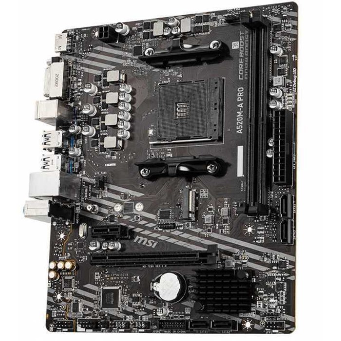 фото Материнская плата msi a520m-a pro soc-am4 amd a520 2xddr4 matx ac`97 8ch(7.1) gblan raid+dvi 10044