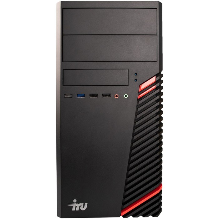 

ПК IRU Home 310H5SM MT i3 10105F (3.7) 8Gb SSD256Gb GT1030 2Gb Free DOS GbitEth 400W черный 100451