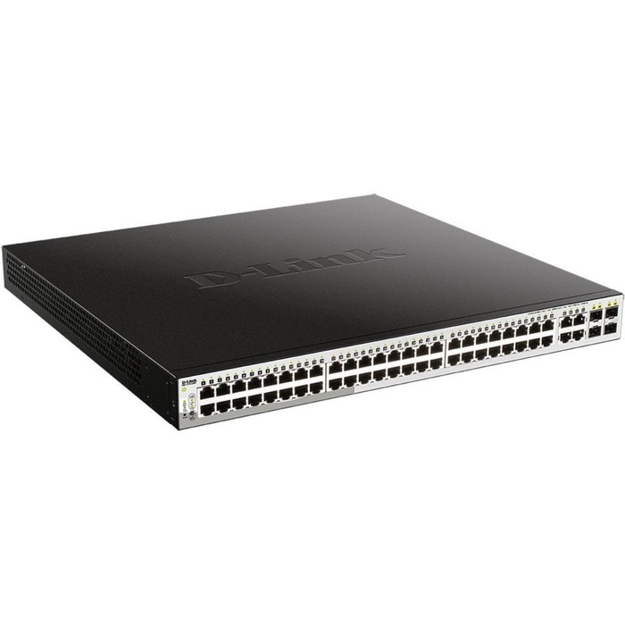 

Коммутатор D-Link DGS-1210-52MP/F 48G 4SFP 48PoE 370W настраиваемый