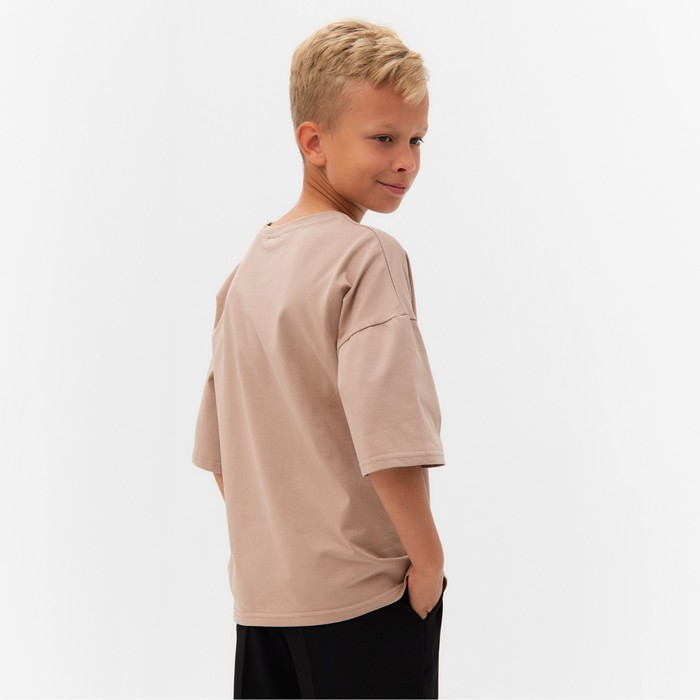 

Футболка детская MINAKU, цвет бежевый, рост 164 см