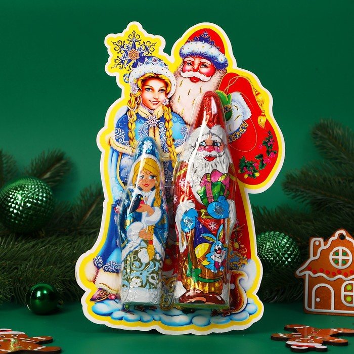Новогодний набор Дед Мороз и Снегурочка, 100 г новогодний подарок подари снегурочка бирюзовая 650 г