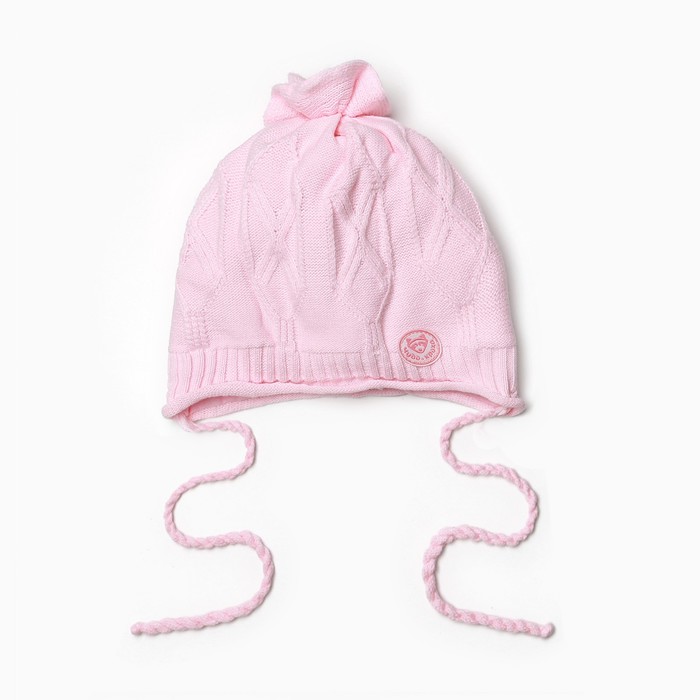 Шапка детская, цвет розовый, размер 38-40 шапка детская bear размер 38 40 см цвет синий