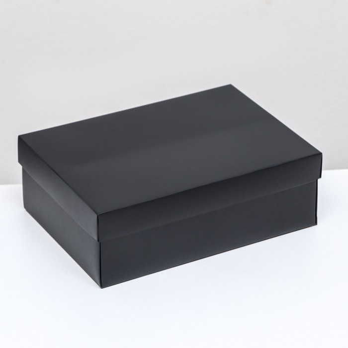 Коробка складная, крышка-дно, чёрная , 24 х 17 х 8 см коробка складная крышка дно белая 24 х 17 х 8 см