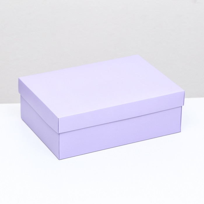 Коробка складная, крышка-дно, сиреневая , 24 х 17 х 8 см коробка складная крышка дно счастливого рождества 24 х 17 х 8 см