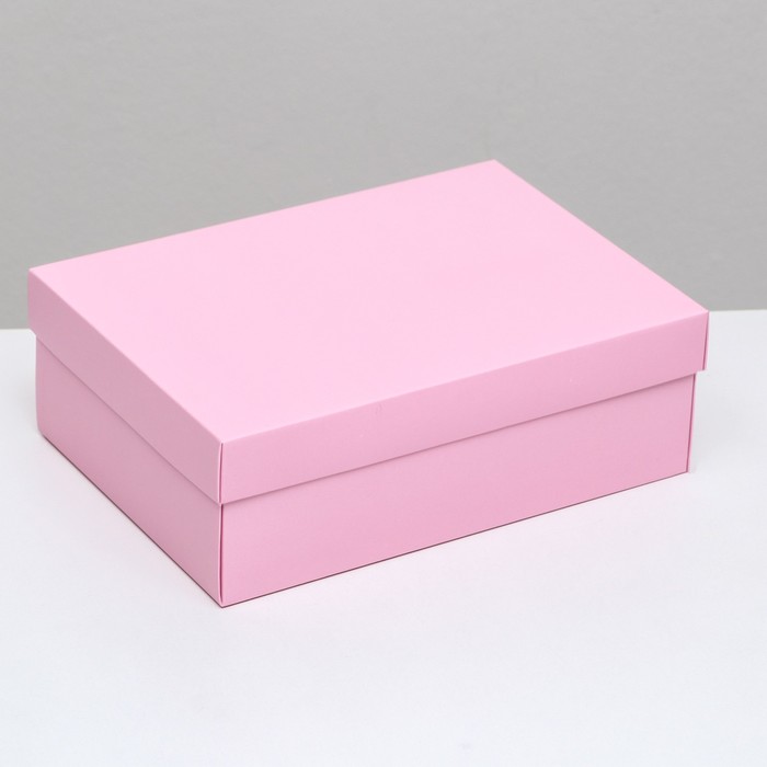 Коробка складная, крышка-дно, розовая , 24 х 17 х 8 см коробка складная крышка дно бирюзовая 24 х 17 х 8 см