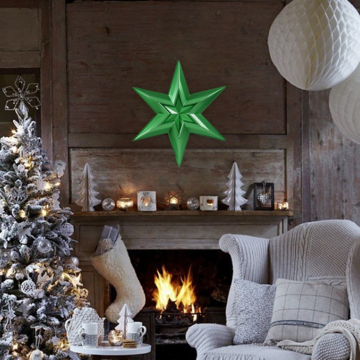 Фигурка «Звезда в Звезде» большая зеленый металлик, половинка, 69,5х60,3 см фигурка звезда в звезде большая золото 69 5х60 3 см