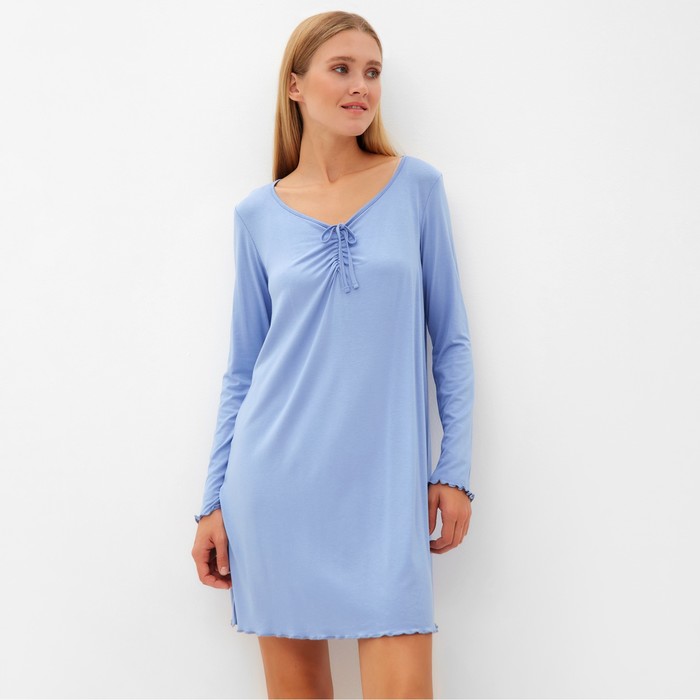 Сорочка женская MINAKU, цвет голубой, размер 54