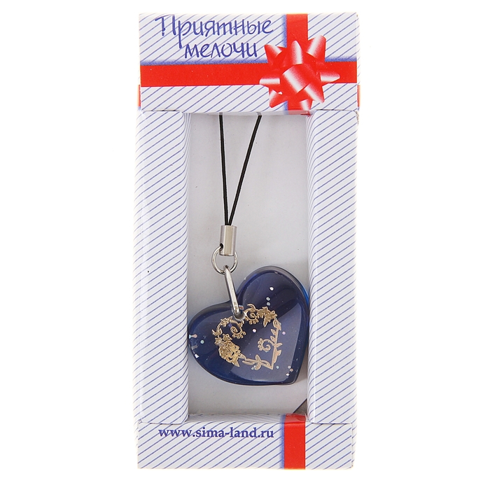 Подвеска для телефона "Ажурное сердце", цвета МИКС