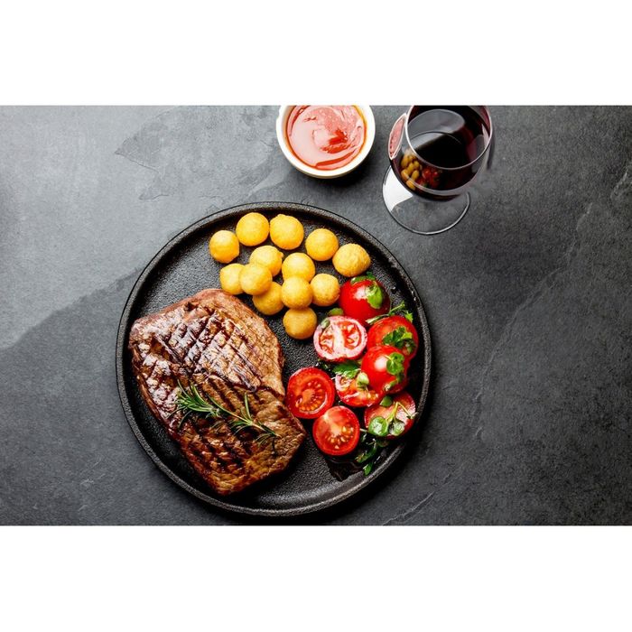 Сковорода 19 см "Круг", на деревянной подставке