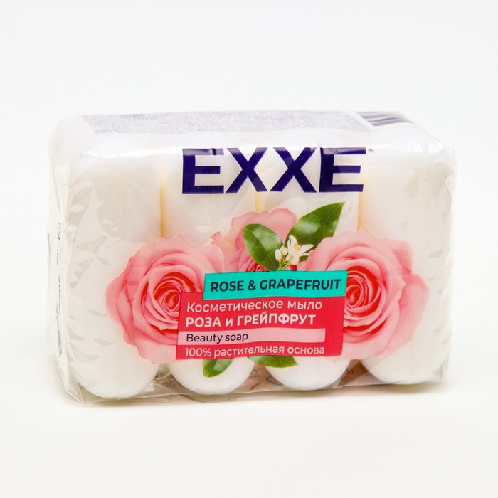 Туалетное мыло косметическое EXXE Роза и грейпфрут 4*70 г цена и фото