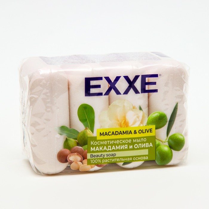 Туалетное мыло косметическое EXXE Макадамия и олива 4*70 г