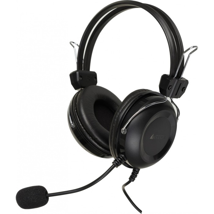 цена Наушники с микрофоном A4Tech HU-35 черный 2м накладные USB оголовье
