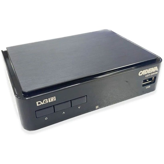 Ресивер DVB-T2 Cadena CDT-2293M черный ресивер цифровой эфирный cadena cdt 2214sb