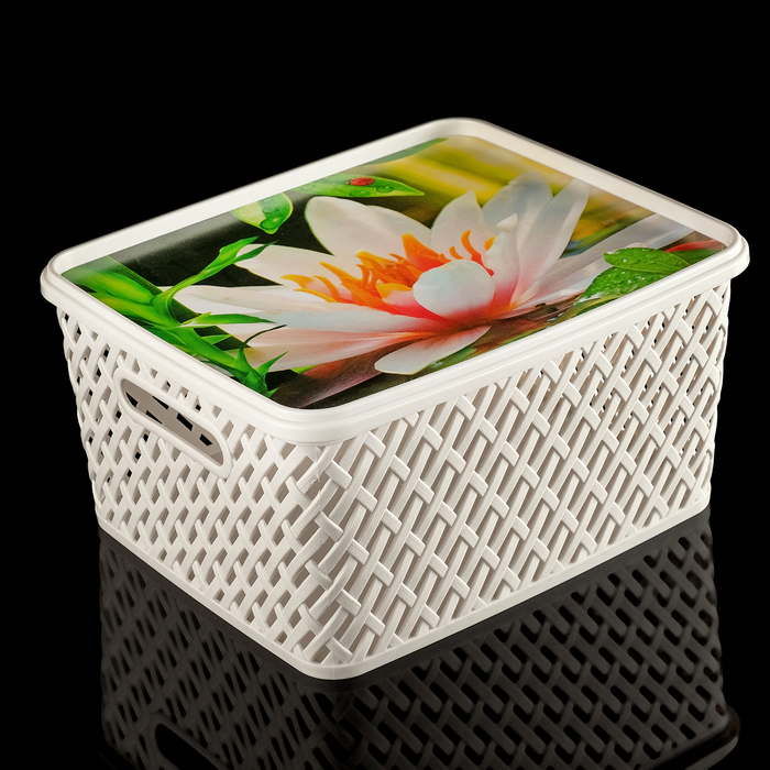 Корзина для хранения с крышкой "Кувшинка"