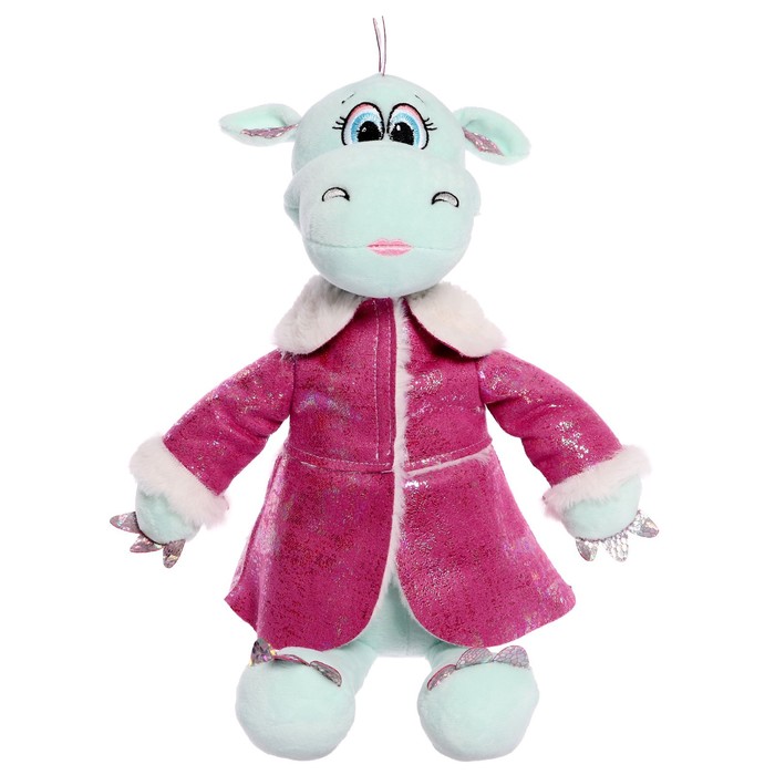 Мягкая игрушка «Дракон Дейзи в розовой дублёнке», 25 см, цвет мятный мягкая игрушка дракон 25 см цвет сиреневый