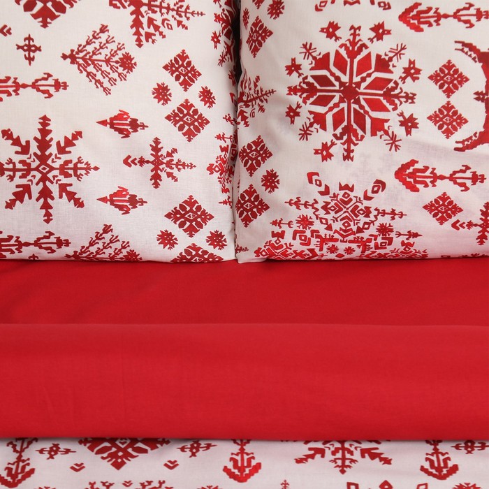 фото Постельное бельё «этель» 1.5 сп christmas sketch 143х215 см,150х214 см, 70х70 см 2 шт, поплин