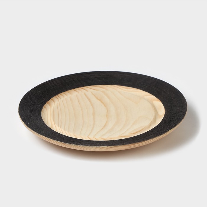 Тарелка деревянная Mаgistrо, 21 см, из цельного массива кедра тарелка суповая из натурального кедра mаgistrо 800 мл цвет шоколадный