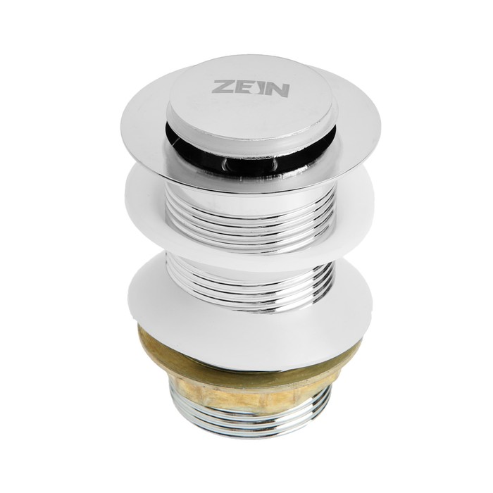 Донный клапан ZEIN engr B1, маленькая кнопка, нержавеющая сталь, хром