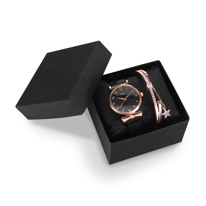 фото Женский подарочный набор fadi 2 в 1: наручные часы, браслет