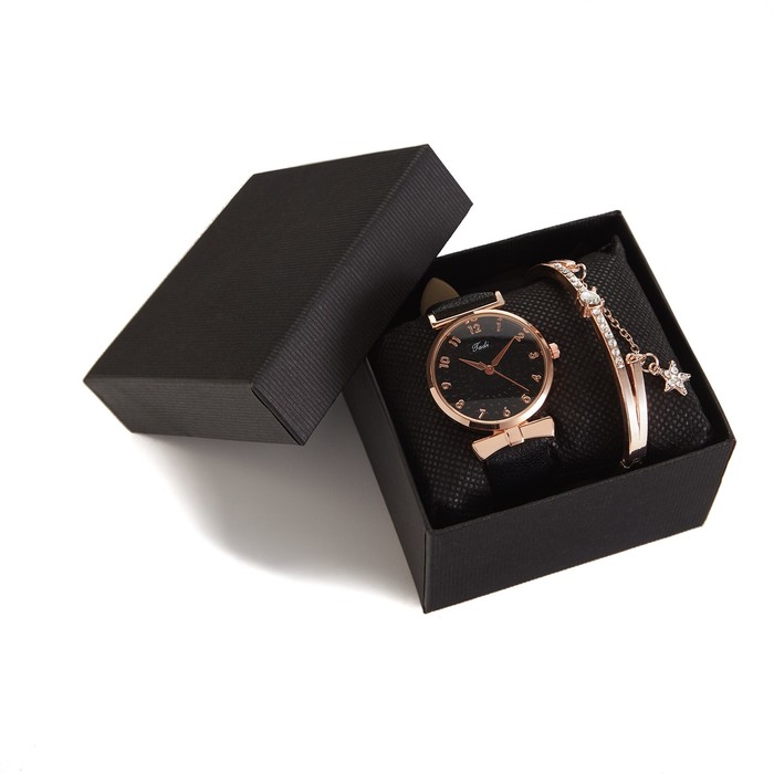 фото Женский подарочный набор fadi 2 в 1: наручные часы, браслет