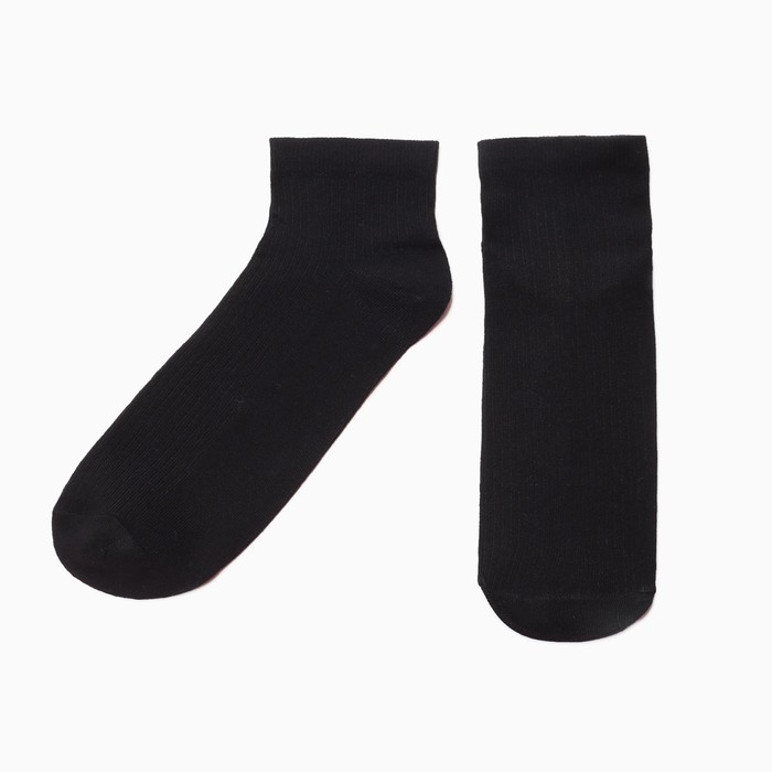 Носки мужские укороченные, цвет черный, р-р 25-27 носки мужские гамма р 25 27 темно синий бордовый укороченные спорт с937