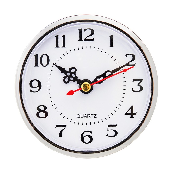 Вставка часы кварцевые, плавный ход, d-9 см, 1АА вставка часы кварцевые d 9 см 1аа плавный ход серебро