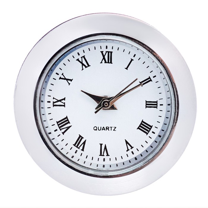 Вставка часы кварцевые, d-2.5 см, LQ377А, дискретный ход, серебро вставка часы кварцевые d 9 см 1аа плавный ход серебро