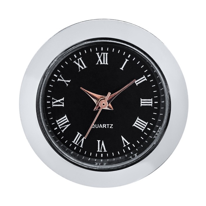 Вставка часы кварцевые, d-2.5 см, LQ377А, дискретный ход, черные часы наручные кварцевые мужские kanima дискретный ход ремешок 8 и 10 х 2 см d 4 см