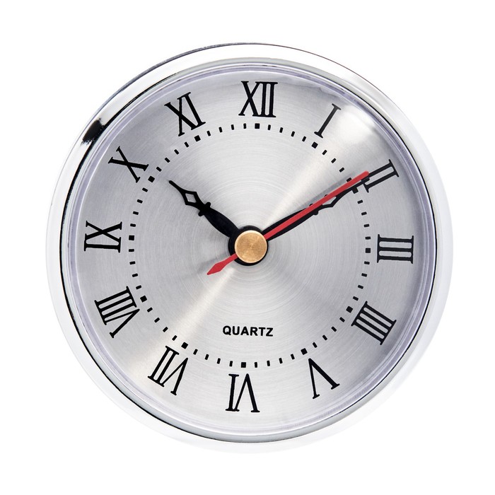 Вставка часы кварцевые, d-9 см, 1АА, плавный ход, серебро вставка часы кварцевые плавный ход d 9 см 1аа