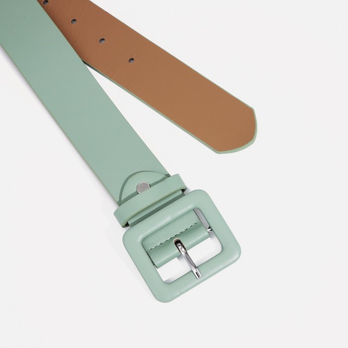 

Ремень женский, ширина 3.3 см, винт, пряжка под кожу, цвет зелёный