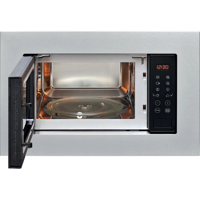 

Встраиваемая микроволновая печь Indesit MWI 120 GX, 800 Вт, 20 л, гриль, серебристо-чёрная