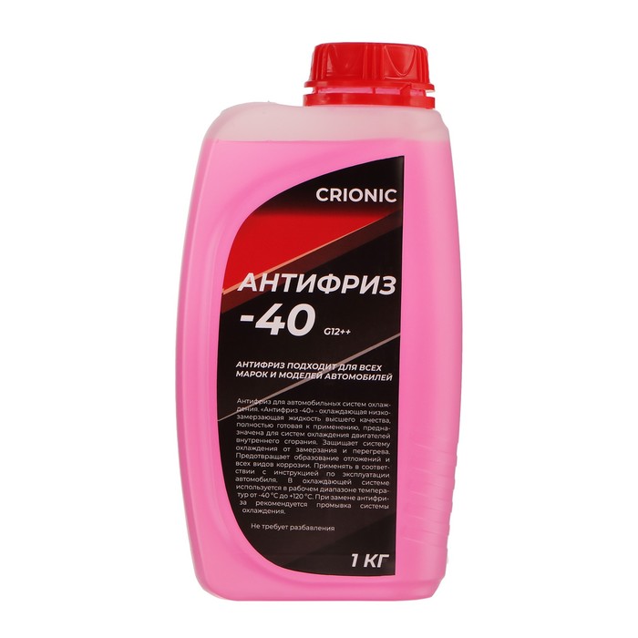 цена Антифриз CRIONIC - 40, красный G12++, 1 кг