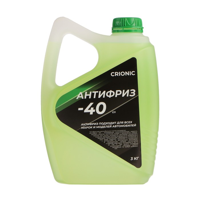 Антифриз CRIONIC - 40, зеленый G11, 3 кг антифриз промпэк дзержинский 40 зеленый 1 кг