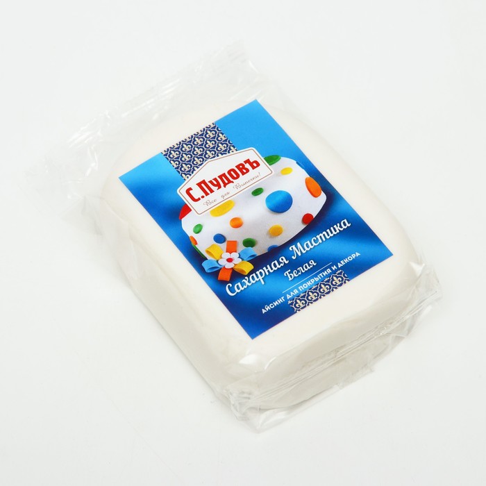Мастика сахарная белая, С. Пудовъ, 0,5 кг мастика сахарная красная с пудовъ 100 г