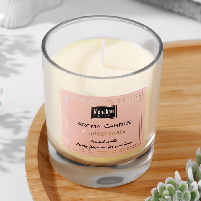 

Свеча ароматическая "Aroma Candle", гранат, 8х9 см