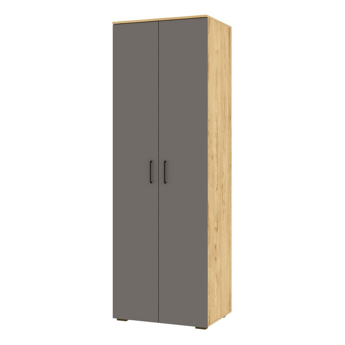 Шкаф 2-х дверный «Бруно», 800×540×2270 мм, цвет дуб вотан / серый графит шкаф угловой бруно 860×860×2270 мм без зеркала цвет дуб вотан серый графит