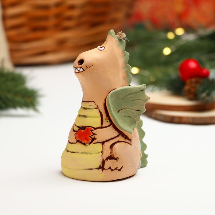 

Колокольчик "Желтый дракон", 12 х 10 см, керамика